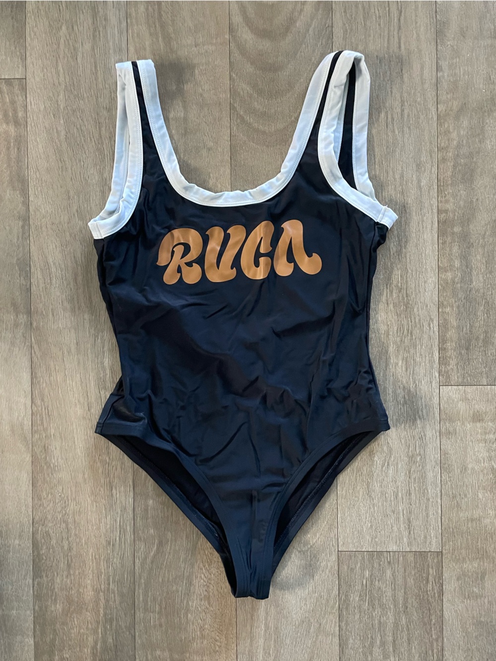 RVCA Women's One-Piece Swimsuit with White Trim